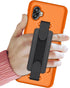 Case Compatible with Samsung Galaxy XCover6 Pro (SM-G736), Shell Case with Hand Strap, Kickstand and Screen Protector (Orange)