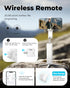 Viozon 47" Aluminum Alloy Wireless Selfie Stick Tripod with Detachable Remote, Lightweight Extendable Phone Stand