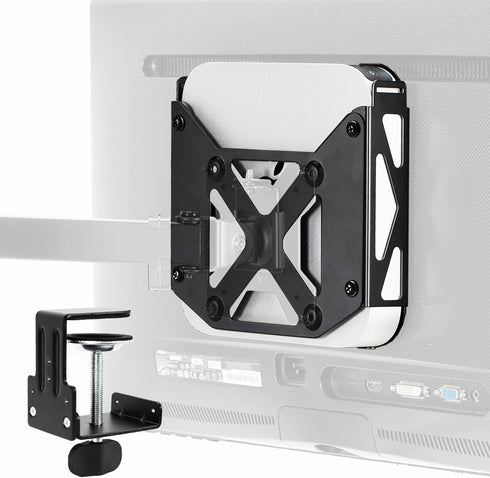 VIVO Behind Monitor VESA Mount for Mac Mini CPU, Concealed Mount with Desk Clamp Option, Black