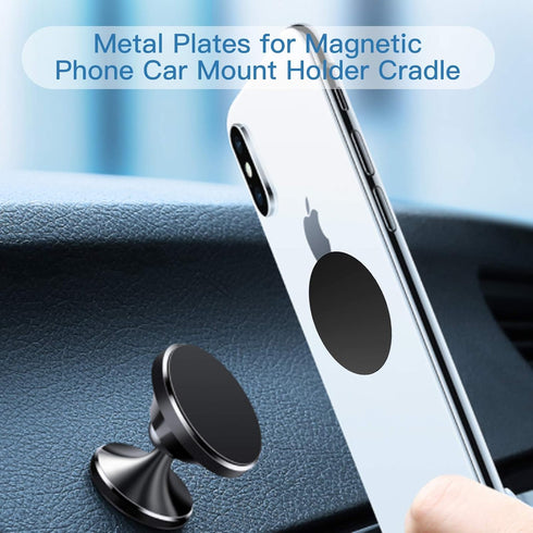 OWLKELA Mount Metal Plate for Phone Magnet - Car Mount Holder Cradle with Adhesive, 10 Pack Black