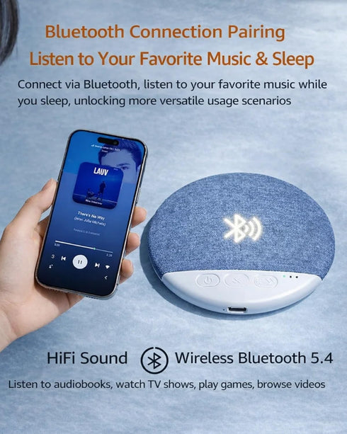 Generic Ultra Thin Bluetooth Pillow Speaker for Sleeping Under Bluetooths Flat Wireless Sleep Audio Mini Portable Soft