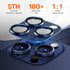 2 Pack Camera Lens Protector for iPhone 15 Pro Max/14 Pro, Aluminum Alloy Sapphire Glass Cover, Anti-drop, Case