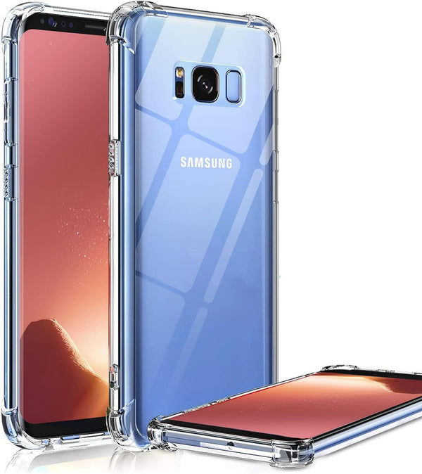 KIOMY Clear Case for Samsung Galaxy S8, Shockproof Bumper Protective Back Cover with Airbags Corners