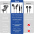 Yuandao Wired HiFi Earbuds, 15.4mm Dynamic 3.5mm Plug Flat Head Earphones with Mic, Bass Stereo IEMs for Gaming/Sport,