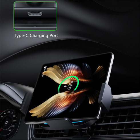 Wireless Car Charger for Samsung Galaxy Z Fold 6/5/4/3, 15W Fast Charging Air Vent Phone Holder for Galaxy Z Fold/Note