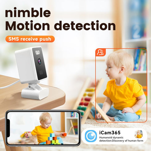 Indoor Security Camera for Baby Monitor, 1080P Home Security Camera with 2-Way Audio, Night Vision