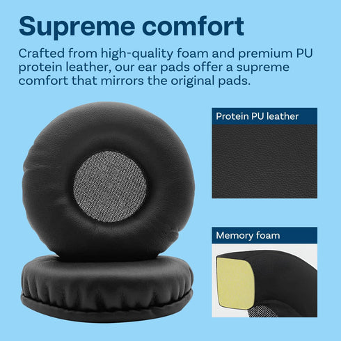 Ear Pads Replacement for Sony MDR-V150 ZX300 V300 V250 V100 V200 V400 Headphones by MMOBIEL - Protein PU Ear Pad