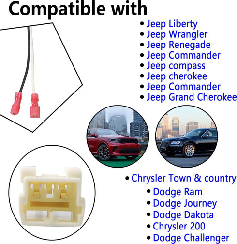 72-6514 Country 4 Pack Car Speaker Adapter Wire Harness Front Rear Door Compatible with Dodge Chrysler Town & Dakota