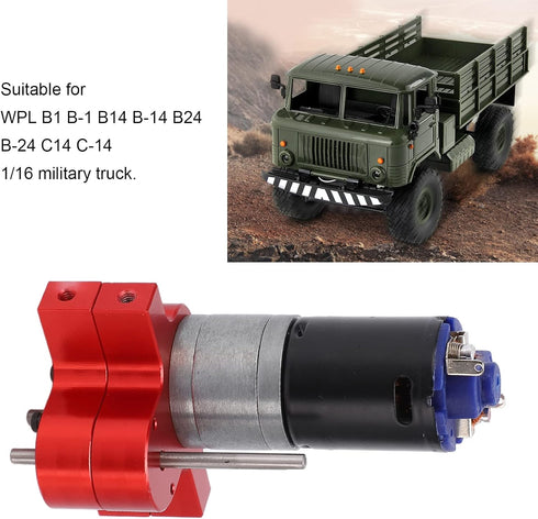 Set, 370 B1 B?1 C14 C?14 1/16 Dilwe RC Motor Gear Box RC Transmission Gear Box with Motor Upgrade Parts for WPL
