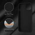 Cordking Ultra Slim Shockproof Case for iPhone 13 & 14, 6.1", Black, with Soft Anti-Scratch Microfiber Lining.