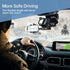 360° Rotatable Rearview Mirror Phone Holder for Car, Retractable Multifunctional Design, Four Corners Fixed Anti-Shake