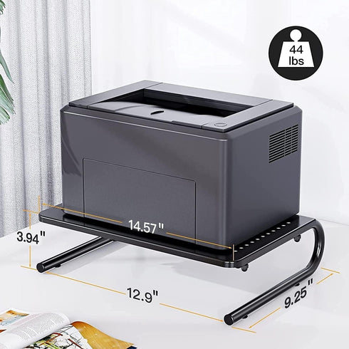 HUANUO Laptop Stand Riser for Desk, Desktop Computer Stand Organizer with Vented Metal, Laptop Shelf for PC, Printer