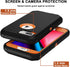 iPhone 8 Plus Case with Belt Clip Holster, 2X Screen Protector, Military Grade Heavy Duty Shockproof Cover, Orange