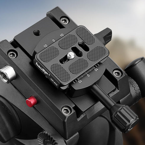 Haoge CP-MA90 Quick Release Plate Adapter for Manfrotto Tripod Fluid Video Head to Arca-Swiss Compatible, Fit 501PL /