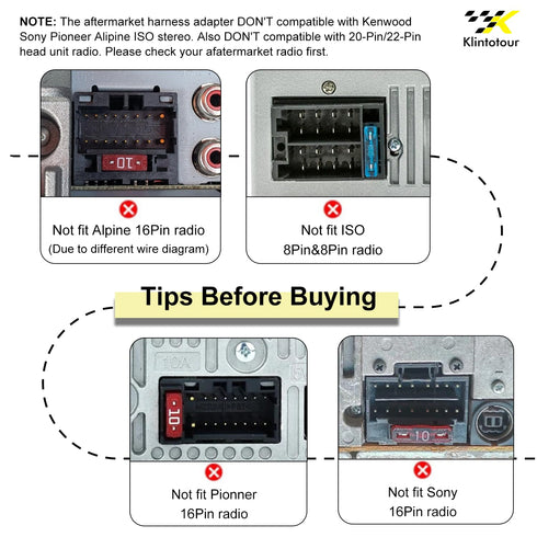 2007-2013/Subaru 2008-2013, 16Pin Aftermarket Radio Wiring Adapter Compatible with Nissan Android Car Stereo Harness