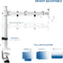 VIVO Single Monitor Arm Desk Mount, Holds Screens up to 32 Inch, Fully Adjustable Stand, White, STAND-V001W