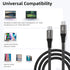 USB C to USB C Cable 240W, Nylon USB2.0 3.3FEET, 480Mbps Data Transfer, 5A Fast Charging for iPhone 15 Series, Samsung