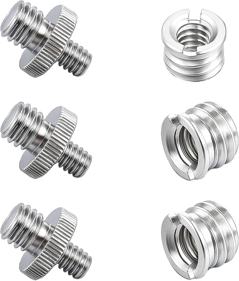 Xelsluthe 6 Pcs Tripod Adapter, 1/4 Inch to 3/8 Inch Tripod Adapter with