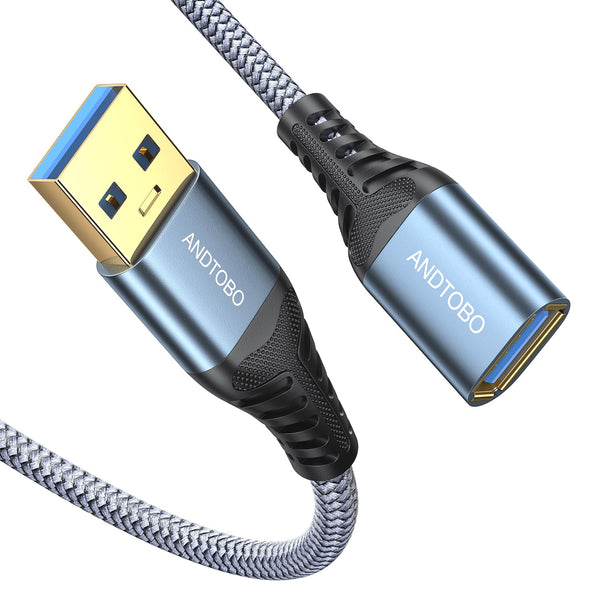 ANDTOBO USB Extension Cable 3.3ft, USB 3.0 Type A Male to Female Extender Cable, High-Speed Data Transfer 5Gbps for