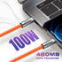 Statik TSumoCharge USB Type C to USB Type C Cable 6ft, 2M 100W Fast Charging , Liquid Silicone Cable, Support Data Transfer