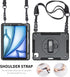 Protective Case for iPad Air 6th Generation 11-inch M2 2024, with Kickstand/Hand Strap/Shoulder Strap/Pencil