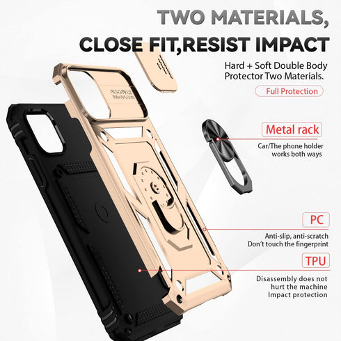 Hitaoyou iPhone 11 Pro Max Case, Military Grade Shockproof Heavy Duty Protective Magnetic Case with Camera Cover &