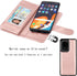 Njjex Galaxy S20 Wallet Case, 6.2", PU Leather, 9 Card Slots, Detachable Kickstand, Rose Gold