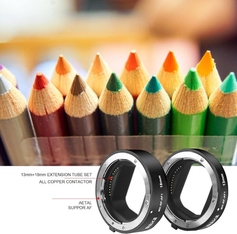 Meike MK-RF-AF1 Macro Extension Tube Adapter Ring Kit 13mm + 18mm for EOS-R Series Cameras RF Mount Cameras EOS-R EOS-RP