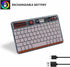 Slim Portable Wireless Bluetooth Keyboard, 10 Inch, 7 Colors Backlit, Rechargeable for Android Tablet, Smartphone,