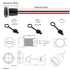 Type-C Female Chassis 2 Pin Wire 22 awg Waterproof Jack Connectors 3A USB C Pigtail Cable Extension Socket Plug (10Pcs) lkelyonewy