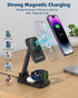 3 in 1 Foldable Wireless Charging Station for Apple Products, Adjustable Phone Charger Stand, Travel Dock for