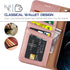 Arae Case for iPhone 12 Pro Max, Wallet Case Flip Cover with Card Holder, 6.7 inch (Rose Gold)