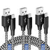 Micro USB Charging Cable 10/10/10FT, 3 Pack Nylon Braided Charger Cables for Samsung, Nexus, LG, Smartphones, Tablets