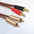 MEIRIYFA 2RCA to 2 Banana Plugs Speaker Wire, Dual Banana Plug to RCA Male, 2M