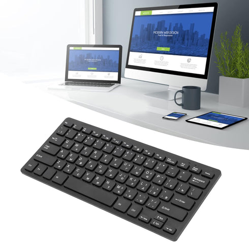 SUNGOOYUE Ergonomic Mini 78 Keys USB Wired Keyboard for PC Notebook Computer Laptop (Russian)