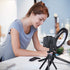 LED Ring Light 6" with Tripod Stand for YouTube Video and Makeup, Mini Camera Light with Cell Phone Holder