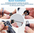 M8 4-Pin A Coding Female Circular Aviation Connector Plug, 8mm Waterproof Adapter, 4 Pack