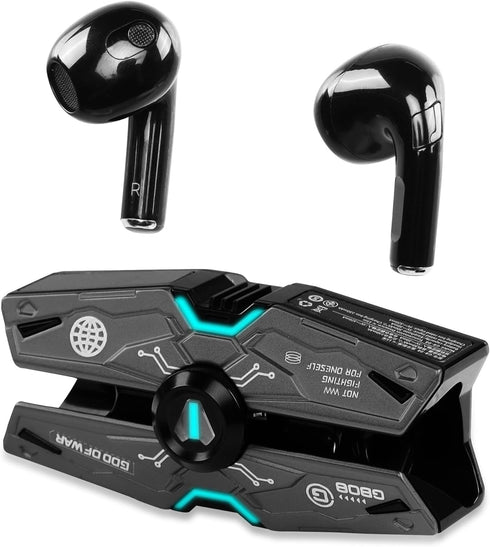 CERRXIAN Earbuds - Red with Charging Case LED, High-Fidelity Stereo for iOS/Android, Gaming, Running, Fitness, Work -