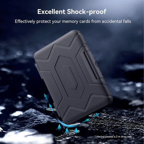 SmallRig SD Card Holder Case, 15 Slots, Water-Resistant for SD, Micro SD, CFexpress Type A/B, XQD Cards - 3192