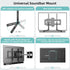 Soundbar Mount Bracket for Most Sound Bars Up to 20 Lbs, Adjustable Extension Plates and L-Shaped Hooks