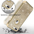 Hython Designed for iPhone 8 Plus, iPhone 7 Plus Case, Heavy Duty Defender Protective Bling Glitter Sparkle Hard Shell Hybrid Shockproof Rubber Bumper Cover for iPhone 7 Plus and 8 Plus, Gold