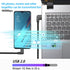 GELRHONR Right Left Angle USB Type C Cable, 90 Degree 18W Fast Charging USB A to USB C Cable (Black-Right-1M)