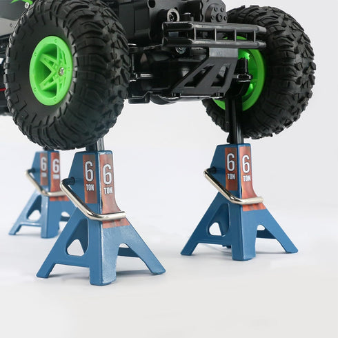 4 Pack 1/10 TRX4 SCX10 1/10 1:10 Remote Control Car Scale Metal Jack Stand Repair for Traxxas Axial RC Climbing