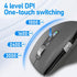 INFINMIND 4-Level Wireless Side Scroll Mouse with Multi-Device, Ergonomic Computer Mice with Smart Flying Scroll, Quiet