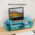 gianotter Monitor Stand with Drawer and Pen Holder, 2-Tier Blue Desk Accessories, Ideal for Office Supplies