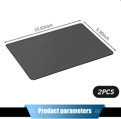Polcatay 2 PCS Car Dashboard Non Slip Mat, Multifunctional Fixed Storage Mat for Cell Phones Glasses Keys Coins