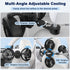 360 3-Speed 5V 2A Hayousui Rechargeable Dual-Head Fan for Car: USB Cooling Backseat Fans for Baby with Rotatable