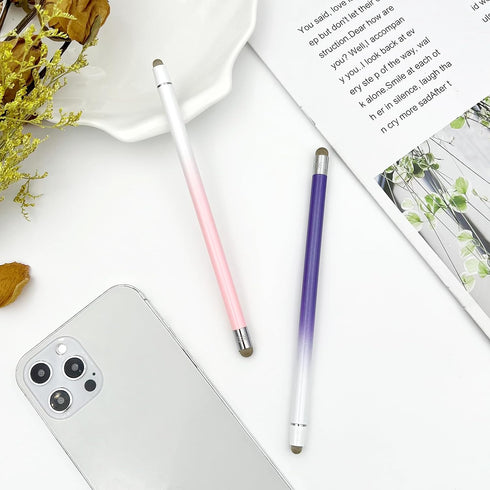 Brvlsoc 2-Pack High-Sensitivity Stylus Pens for Touchscreens Precision Dual-Tip Pens for iPad, iPhone, Android