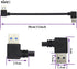 2 Pack Left & Right Angle USB 3.0 A Cable, 90 Degree Type A Male Data and Charging Extension Cable (0.3M/1ft-Black)