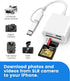 SD Card Reader for iPhone iPad, Oyuiasle Trail Game Camera SD Card Viewer with Dual Slot for MicroSD/SD